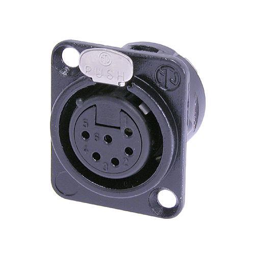 NEUTRIK XLR6 NC6FD-L-B-1 Panel Mount Female