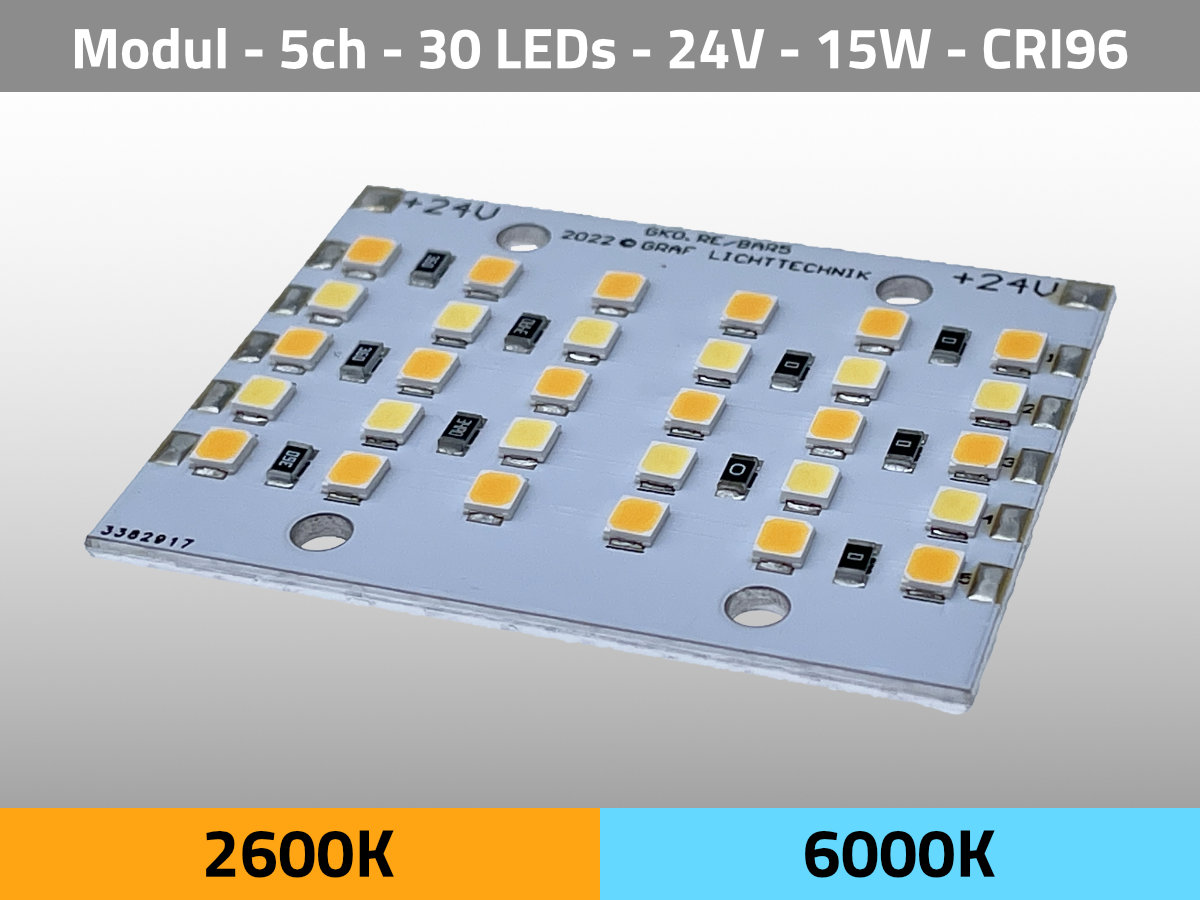 LED Modul Bi-Color CCT Hybrid 2600K 6000K Kunstlicht Tageslicht CRI96 LED Modul Bi-Color CCT Hybrid 2600K 6000K Kunstlicht Tageslicht CRI96