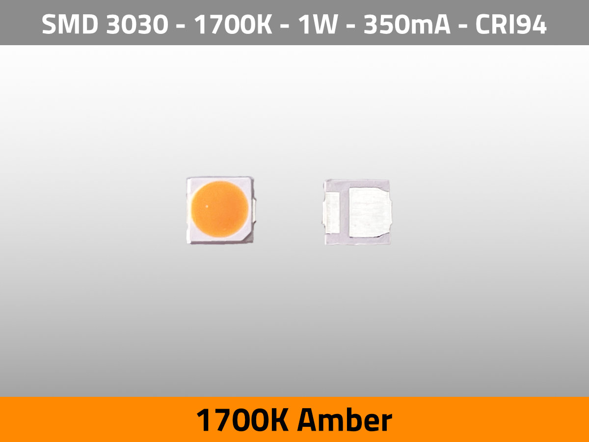 LED SMD 3030 1700K Amber CRI96 a30001 - Top