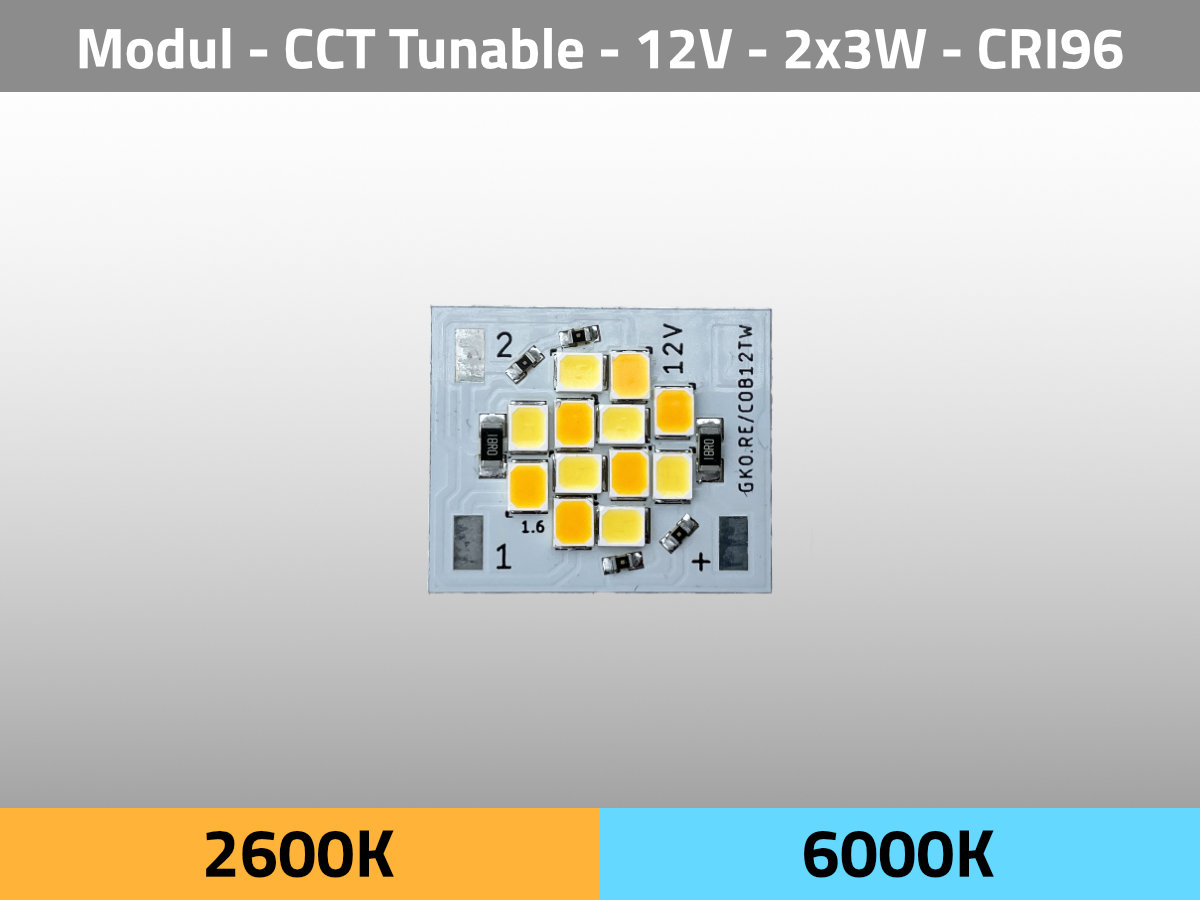 LED Module COB 9 CCT Tunable Tungsten Daylight 12V CRI96 LED Module COB 9 CCT Tunable Tungsten Daylight 12V CRI96