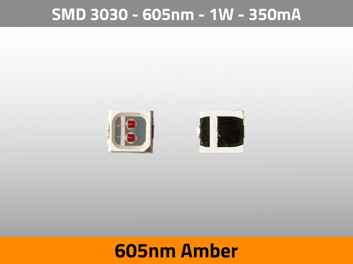 SMD LED 605nm Amber Monochrom 350mA 1W Top SMD LED 605nm Amber Monochrom 350mA 1W Top