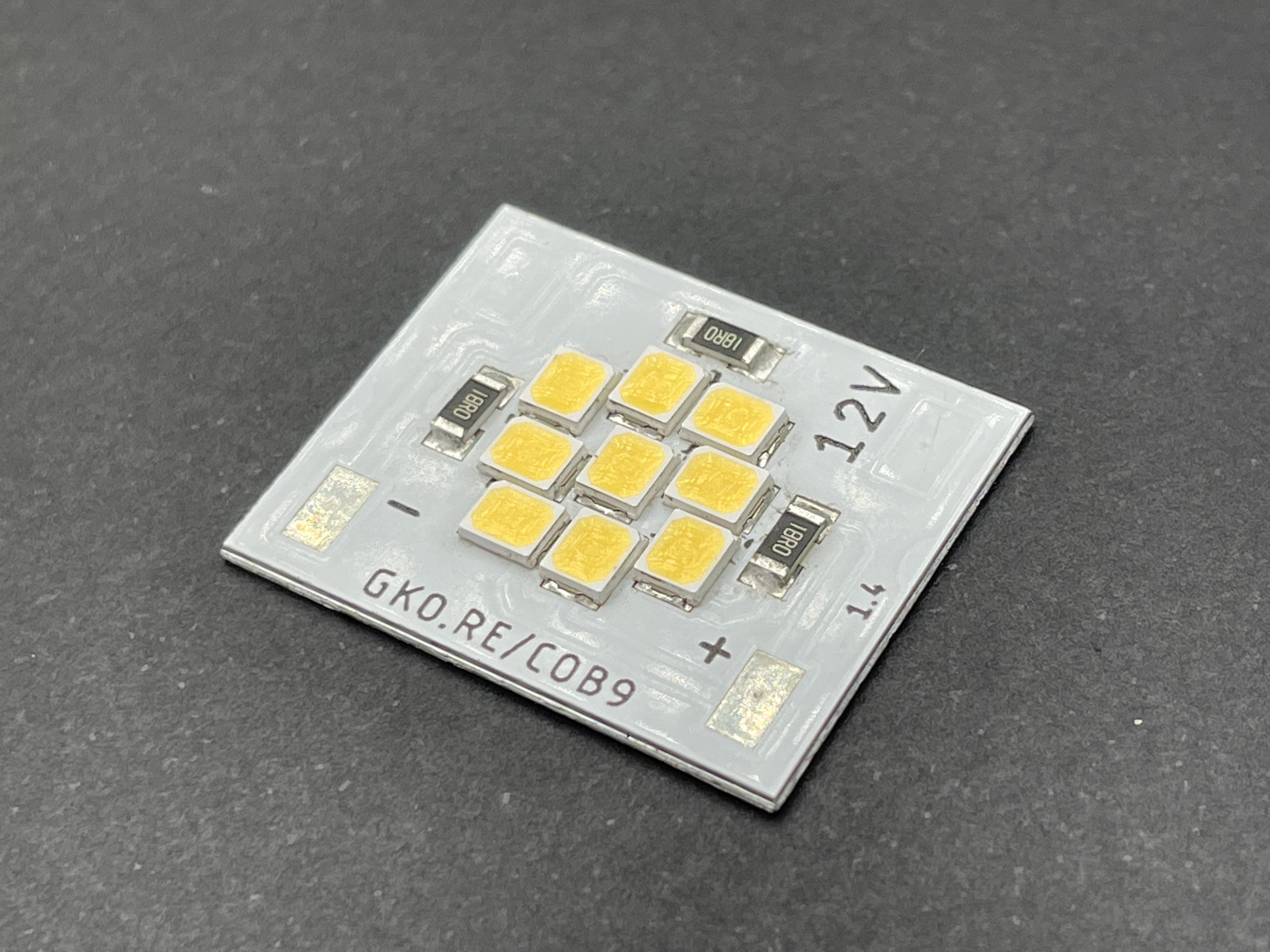 LED Module COB 9 6000K Tageslicht Daylight 12V CRI96 iso view