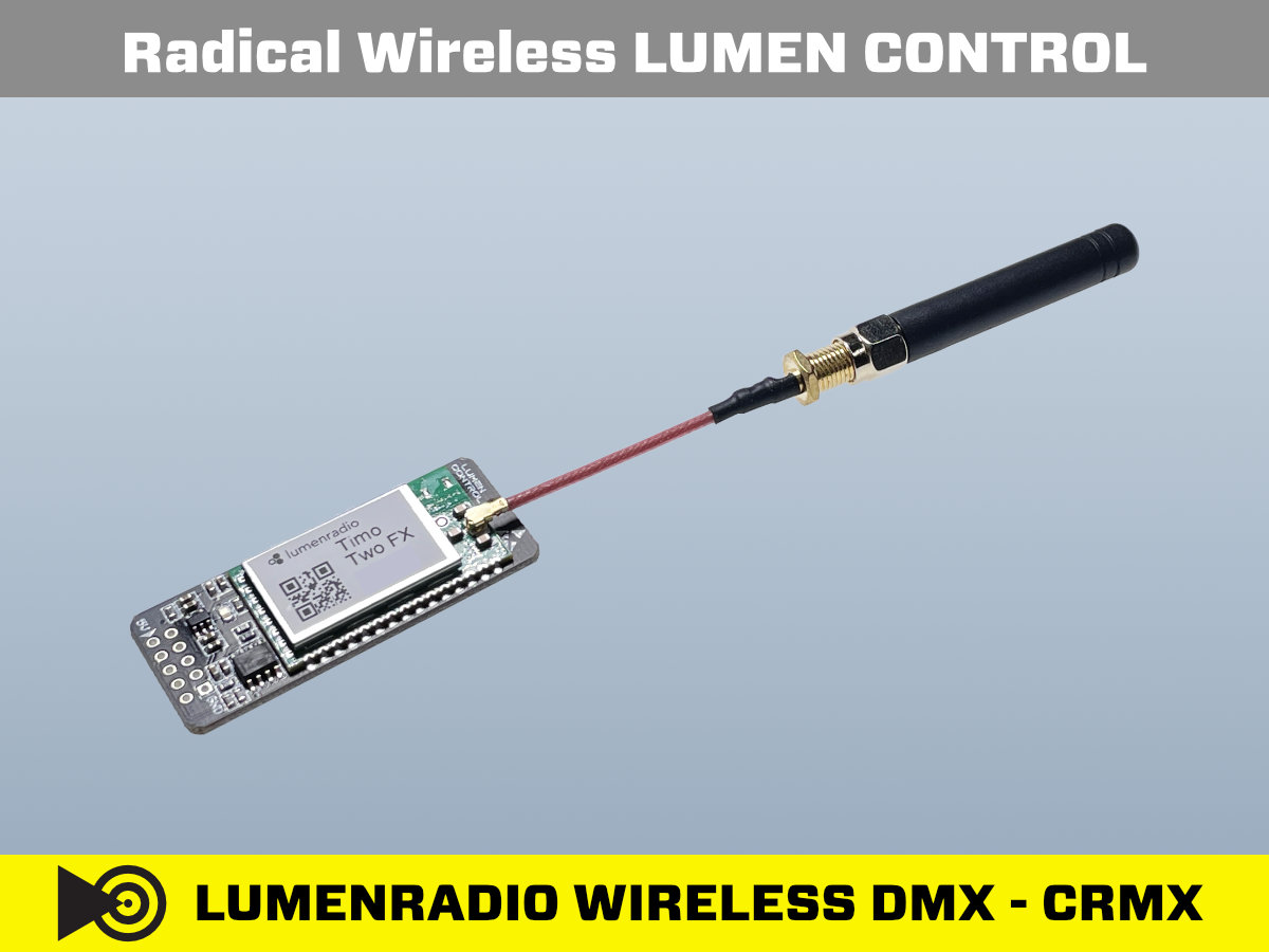 LUMEN CONTROL WIreless DMX CRMX Module with Antenna
