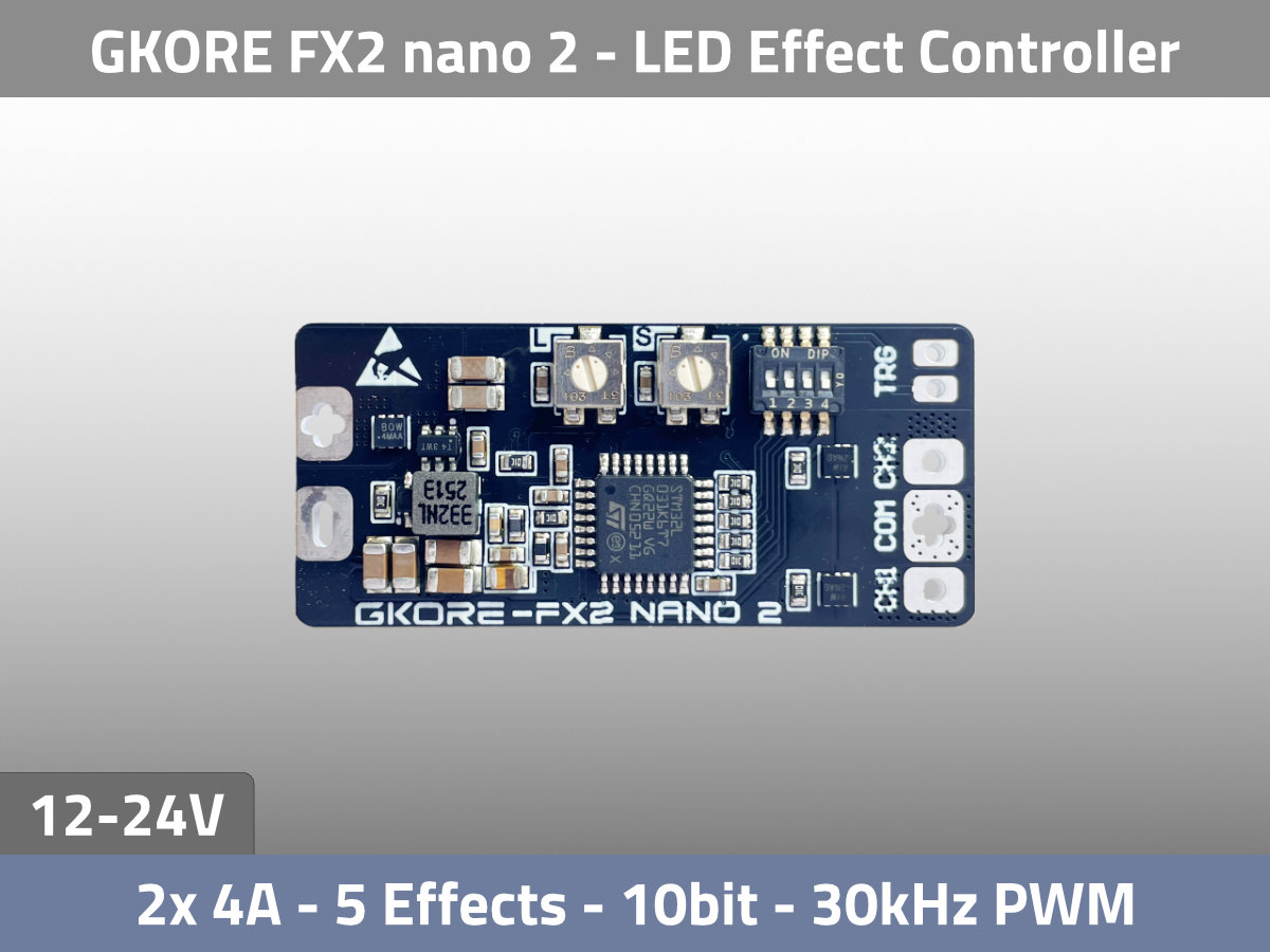 LED Effect Controller 2ch PWM 12V 24V Constant Voltage Top Hero